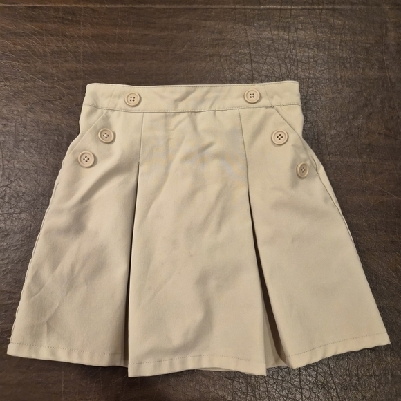 Girls Nautica School Uniform Pull-on Scooter Skort Beige Sz 6 - Picture 1 of 4